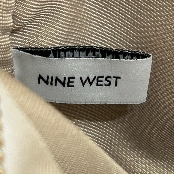 Nine West Angelina Chic Quilted Burgundy Double Compartments Crossbody Bag - Picture 14 of 14